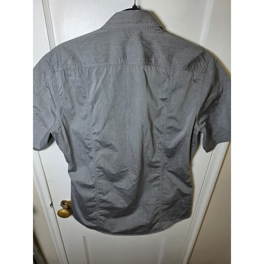 Gucci Mens Grey Short Sleeve Button Up Slim Fit Shirt Luxury Designer Grey